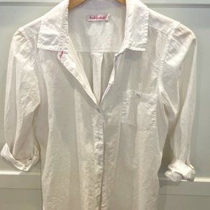 Fresh Produce - White 100% Cotton button down - XS